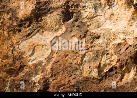 Multi farbige Schichten von Mereenie Sandstein bei King s Canyon Northern Territory Australien Stockfoto