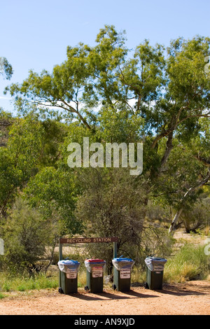 Lagerplätze im roten Zentrum Australiens zu recyceln Stockfoto