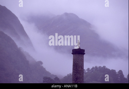 Bonnie Prince Charlie Denkmal Lochaber Glenfinnan Inverness-Shire Highland Region Schottland GPL 1024 Stockfoto