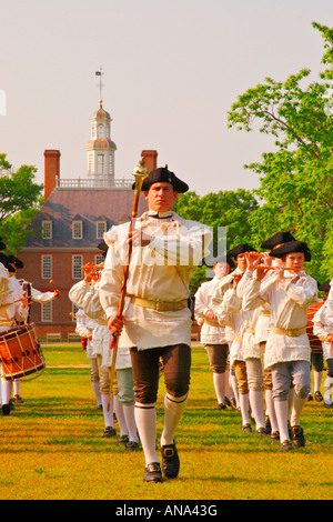 Fife & Drum Corps, Colonial Williamsburg, Virginia, USA Stockfoto