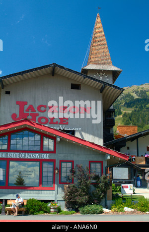 Die Aerial Tramway Station in Teton Village Jackson Hole in der Nähe von Grand Teton Nationalpark Wyoming USA Stockfoto