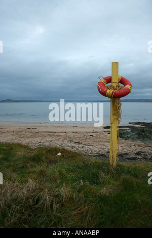 Rettungsring, Zoll Insel Inishowen, Donegal, Irland Stockfoto