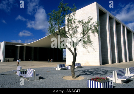 Der Pavilhão de Portugal gehört zu den architektonischen Highlights auf Lissabons Parque Das Nações Stockfoto