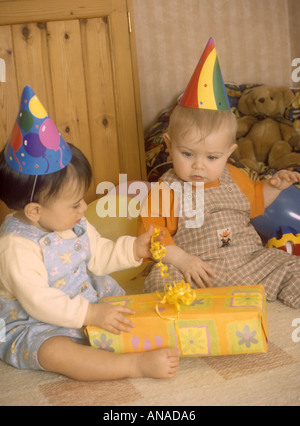 Babys erste Geburtstagsfeier Stockfoto