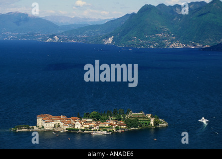 Italien See Maggiore Borromäischen Inseln Isola Bella Luftbild Stockfoto