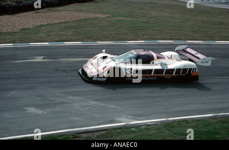 Silk Cut Jaguar XJR in Brands Hatch 1000 km Rennen 1989 Fahrer waren Alain Ferté und Davy Jones Stockfoto