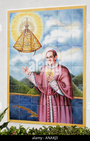 Miami Florida, Ermita de la Caridad, Wandgemälde mit Keramikfliesen, katholische Kirche, religiöse Kunst, FL060903024 Stockfoto