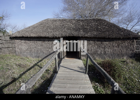 Coto Donana Nationalpark Spaniens Acebuche Visitor Center Laguna de Los Pájaros Häute Stockfoto