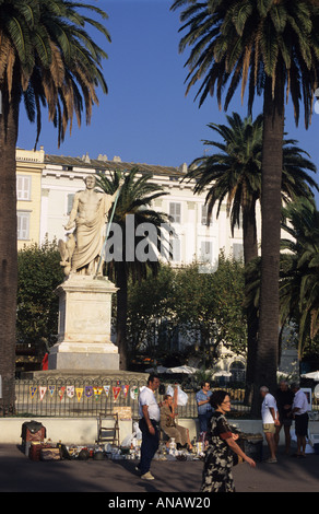 Statue von Napoleon in Bastia, Korsika Stockfoto