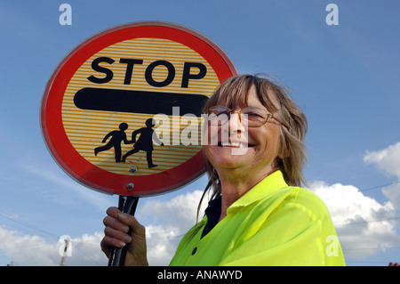 Lächelnd Lollipop Frau Maureen Thoroughgood von Margate, Kent Stockfoto