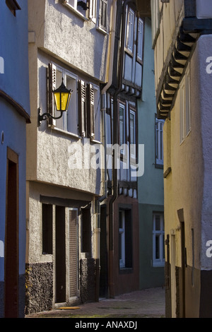 Gasse in der Altstadt von Eberbach, Deutschland, Baden-Württemberg, Eberbach Stockfoto