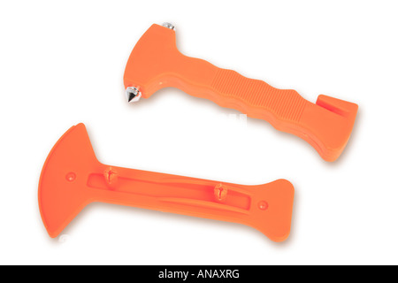 Sicherheit-Hammer, Hammer Rettung, Gurtschneider mit atachment Stockfoto