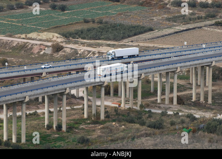 erhöhte Autobahn, Lorca, Spanien Stockfoto