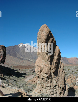 Der Teide auf Teneriffa, mitten im Winter fotografiert. Stockfoto