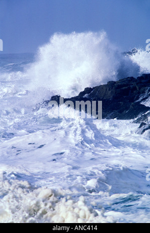 S00034 TIFF-hohe Wellen bei Sturm bei Devi l Churn Oregon Stockfoto