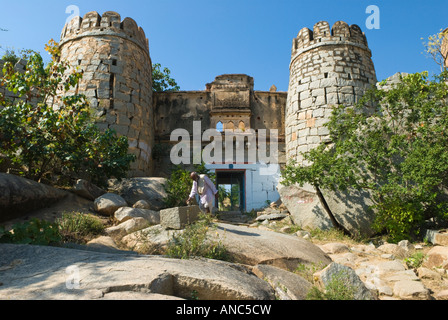 Anegundi Fort Hampi Karnataka Indien Stockfoto