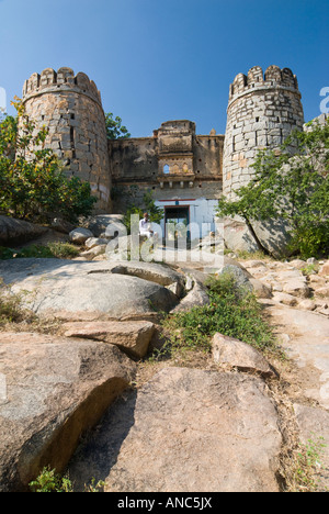 Anegundi Fort Hampi Karnataka Indien Stockfoto