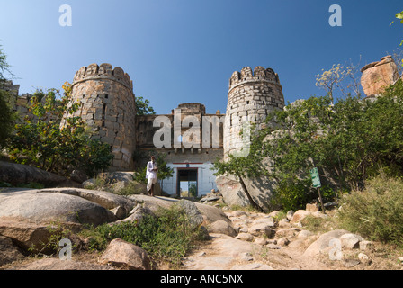 Anegundi Fort Hampi Karnataka Indien Stockfoto