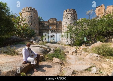 Anegundi Fort Hampi Karnataka Indien Stockfoto