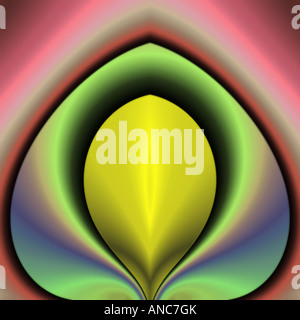 Abstrakte Fraktalbild ähnlich Gegenstände aus Metall Stockfoto