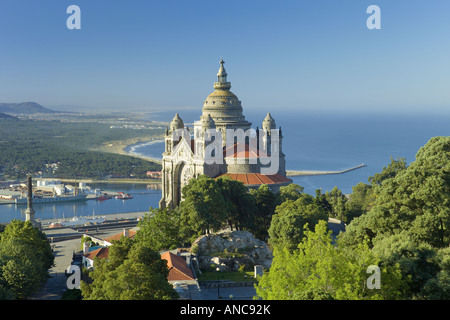 Portugal der Costa Verde Minho Distrikt Viana Do Castelo, das Heiligtum oder Basilika Santa Luzia Stockfoto