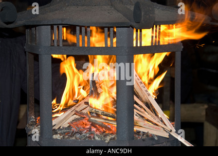 Japanische Neujahr, Okera Mairi Zeremonie Kyoto Japan Stockfoto