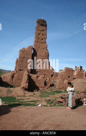 Ruine der Kasbah Stockfoto