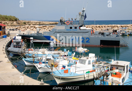 Marine Polizei starten in Paralimni Angeln Tierheim auf der Mittelmeer Insel Zypern EU Stockfoto