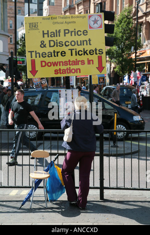 Werbung für West End Theatertickets Stockfoto