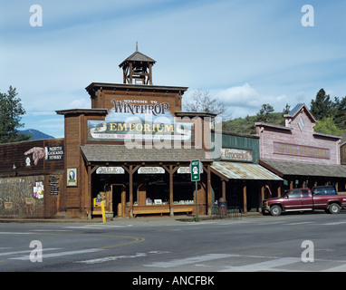 WA, Winthrop, Stadtgebäude, westlichen Motiv Stockfoto