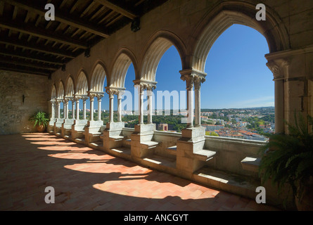 Portugal Estremadura, Leiria, der gotische Galerie in der Burg, die Sommerresidenz der königlichen Familie im 14. Jahrhundert. Stockfoto