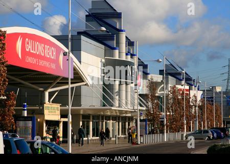 Gallion Reach speziell dafür gebauten Einkaufszentrum Ost-London England uk gb Stockfoto