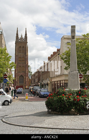 Taunton Stadtzentrum Hauptstraße Kirche Denkmal Somerset County Stadt England uk gb Stockfoto