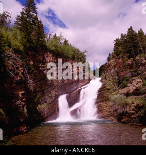 Cameron fällt, Waterton Lakes National Park, Alberta, Kanada - UNESCO Weltkulturerbe Stockfoto