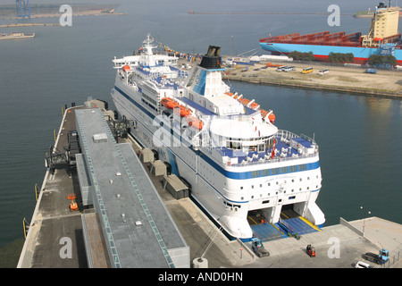 MV-Crown of Scandinavia bei DFDS Kopenhagen Fährhafen. Stockfoto