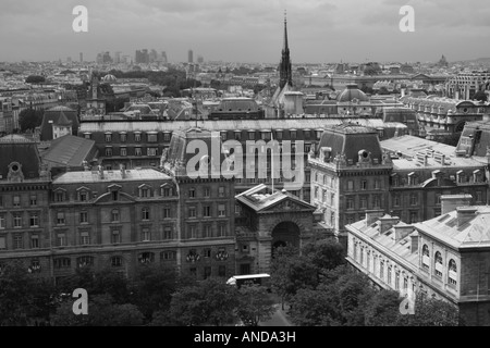 Blick von der Kathedrale Notre Dame, Île De La Cité, Paris, Frankreich Stockfoto