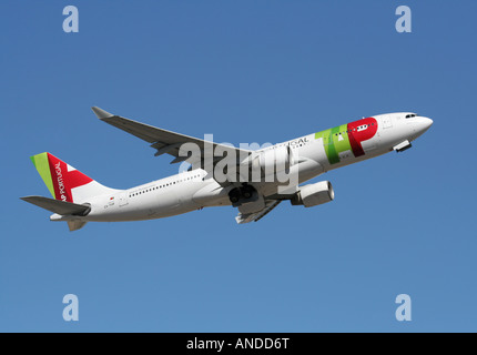 TAP Air Portugal Airbus A330-200 Klettern am Abreisetag Stockfoto