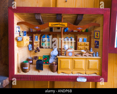 Souvenir Shop Garmisch Bayern Bayern deutsche Deutschland Alpen Alpen Reisen Alpenstrasse Alpen Straße mittleren Mittelalter Rahmen miniat Stockfoto