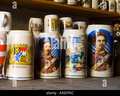 Souvenir Shop Garmisch Bayern Bayern deutsche Deutschland Alpen Alpen Reisen Alpenstrasse Alpen Straße mittleren Mittelalter Rahmen miniat Stockfoto