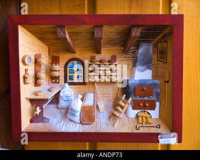 Souvenir Shop Garmisch Bayern Bayern deutsche Deutschland Alpen Alpen Reisen Alpenstrasse Alpen Straße mittleren Mittelalter Rahmen miniat Stockfoto