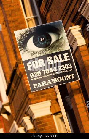 Für Verkaufsschild West Hampstead London Vereinigtes Königreich Stockfoto