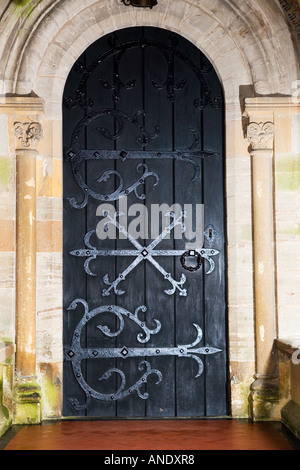 Tür von All Saints Church in kirchlichen Lench Worcestershire Vereinigtes Königreich Stockfoto