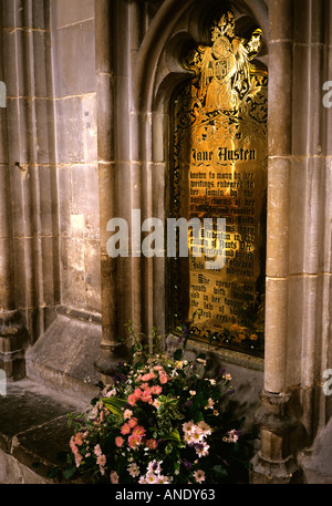 Hampshire Winchester Kathedrale Jane Austens Denkmal Stockfoto