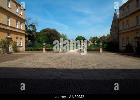 Trinity College Oxford Garten Viereck Stockfoto