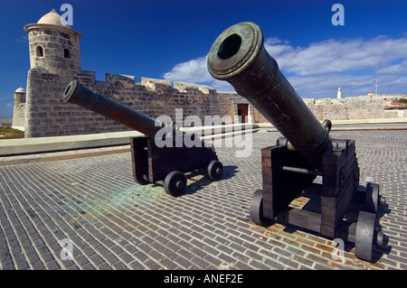 Castillo de San Salvador De La Punta, Centro Habana und Prado, La Habana, Kuba, Havanna, große Antillen, Caribbean Stockfoto