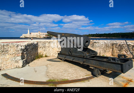 Castillo de San Salvador De La Punta, Centro Habana und Prado, La Habana, Kuba, Havanna, große Antillen, Caribbean Stockfoto