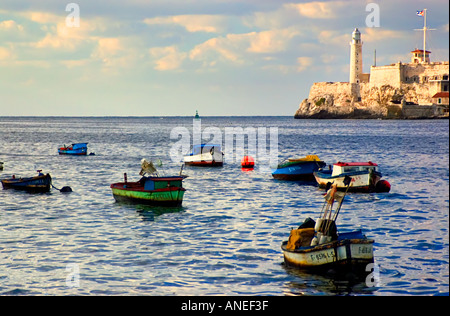 Havana Hafen - Canal de Entrada, Habana Vieja, Havanna, La Habana, Cuba, große Antillen, Caribbean Stockfoto