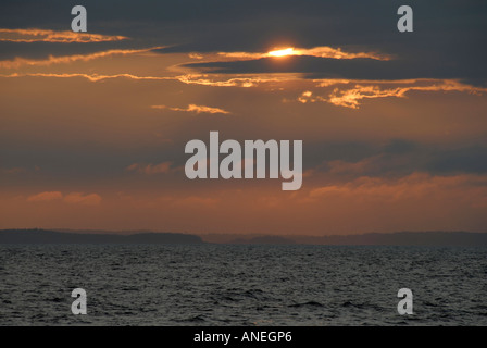 Sonnenuntergang - Peggys Cove in Nova Scotia Stockfoto