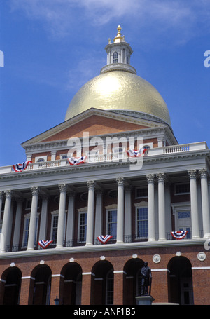 Das Massachusetts State House auf dem Beacon Hill in Boston Stockfoto