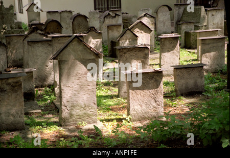 Grabsteine Remuh Friedhof in Kazimierz Krakau Polen Stockfoto
